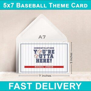 "Baseball" Theme - Personalized Card